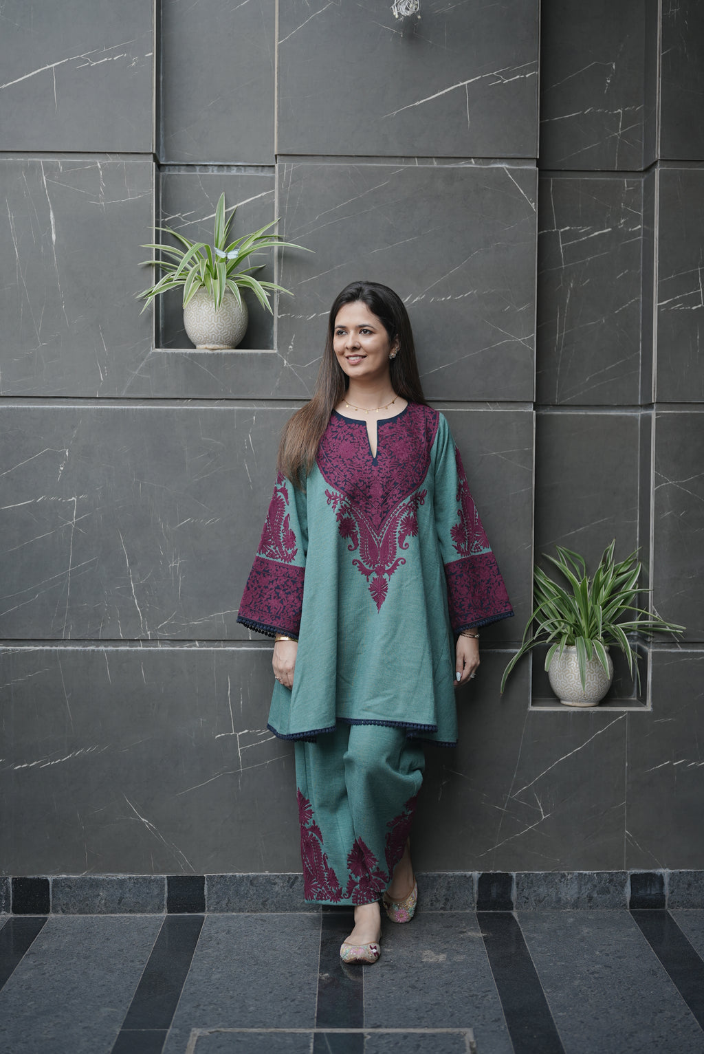 Teal Maroon Royale Set