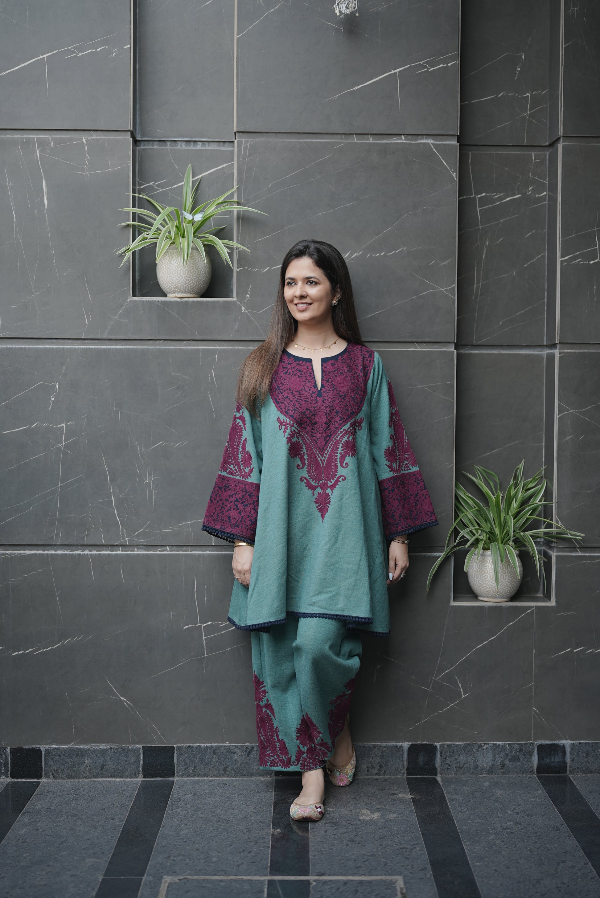 Teal Maroon Royale Set