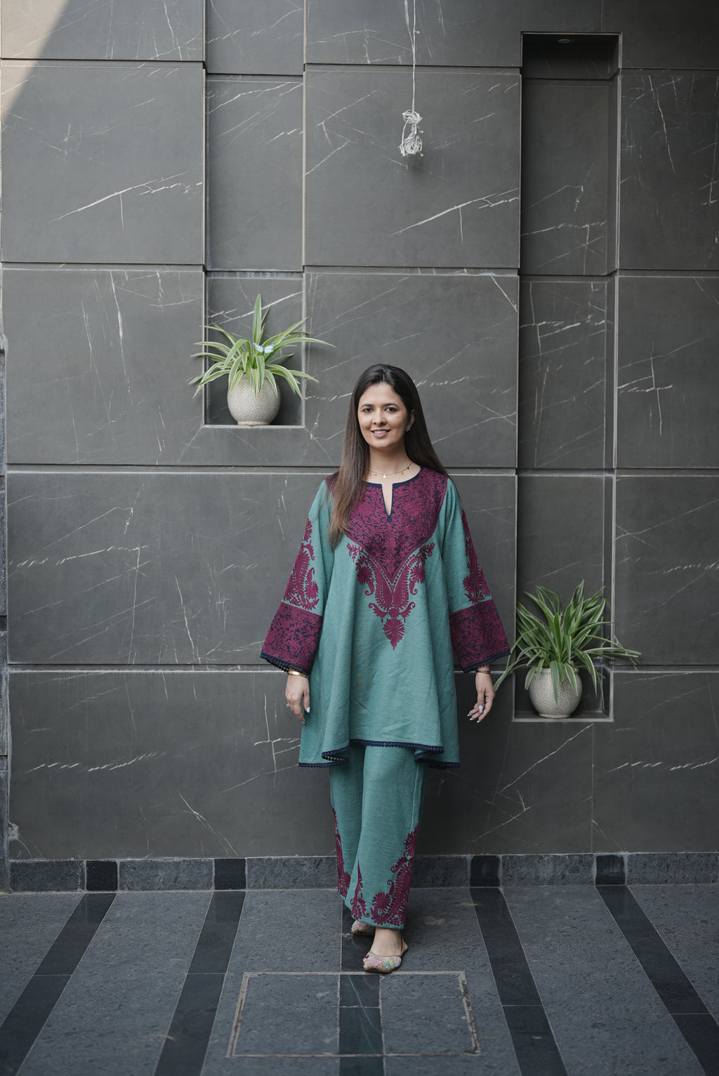 Teal Maroon Royale Set