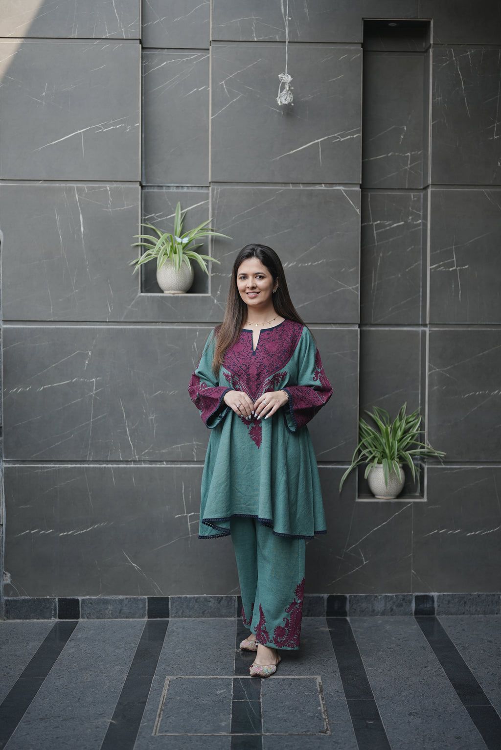 Teal Maroon Royale Set