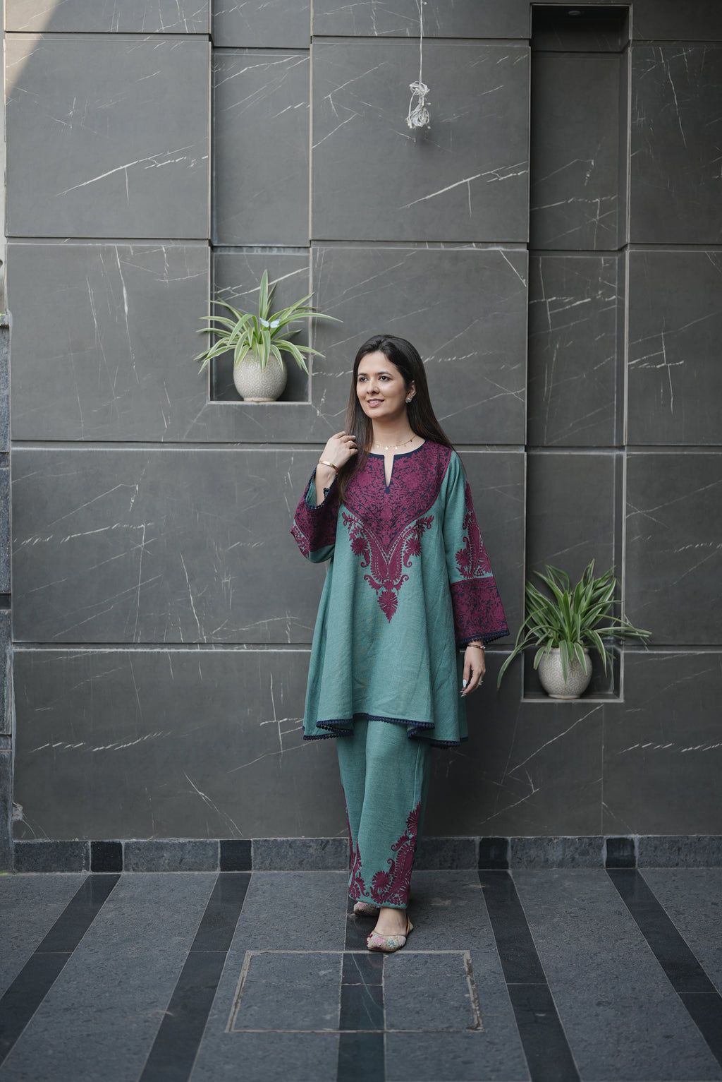 Teal Maroon Royale Set