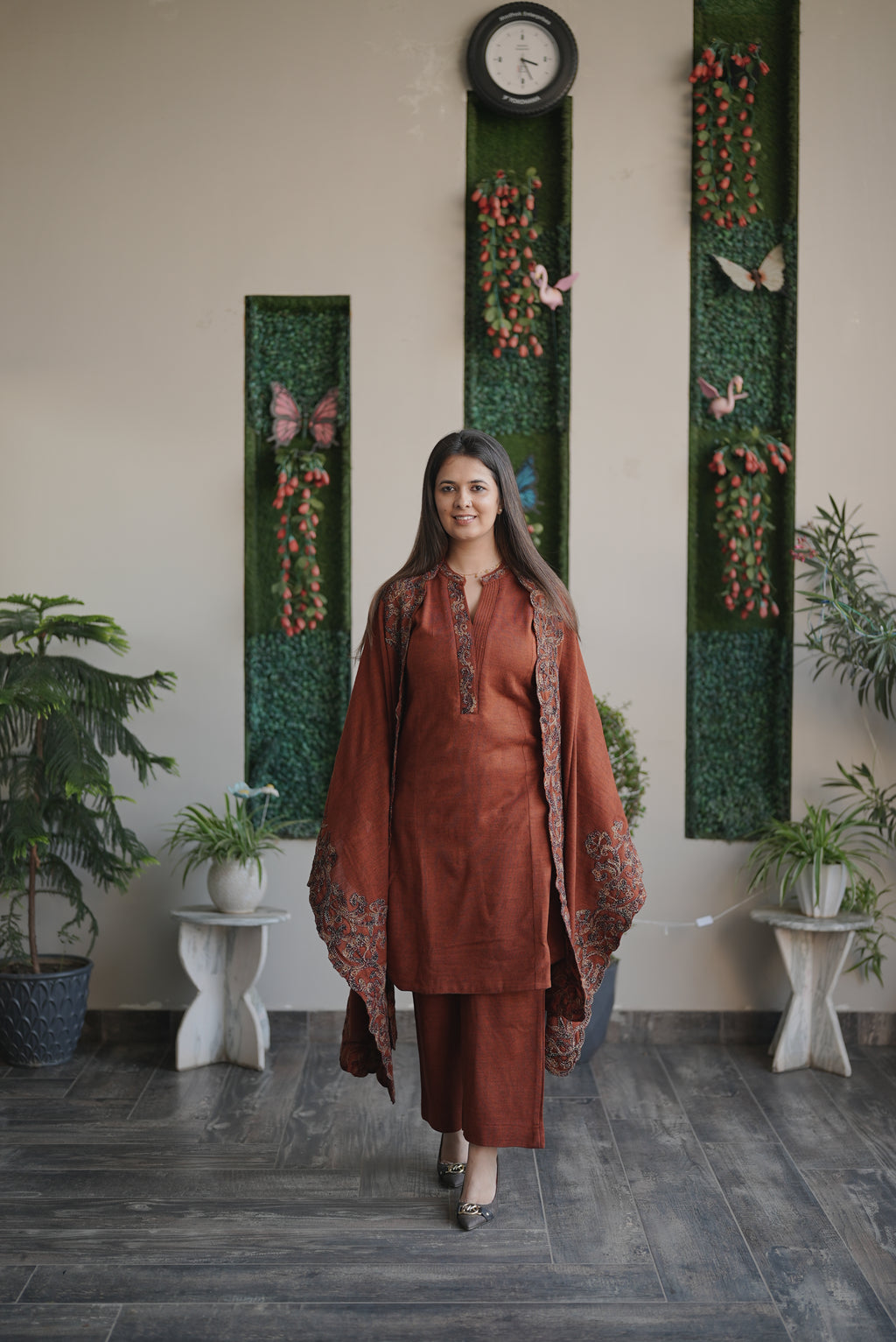 Rust Regal Embroidered Suit