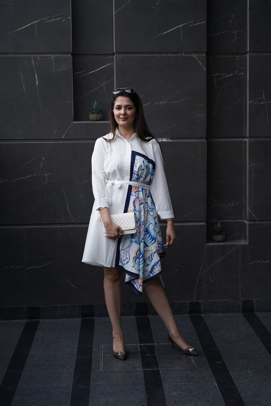 White Whisper shirt dress