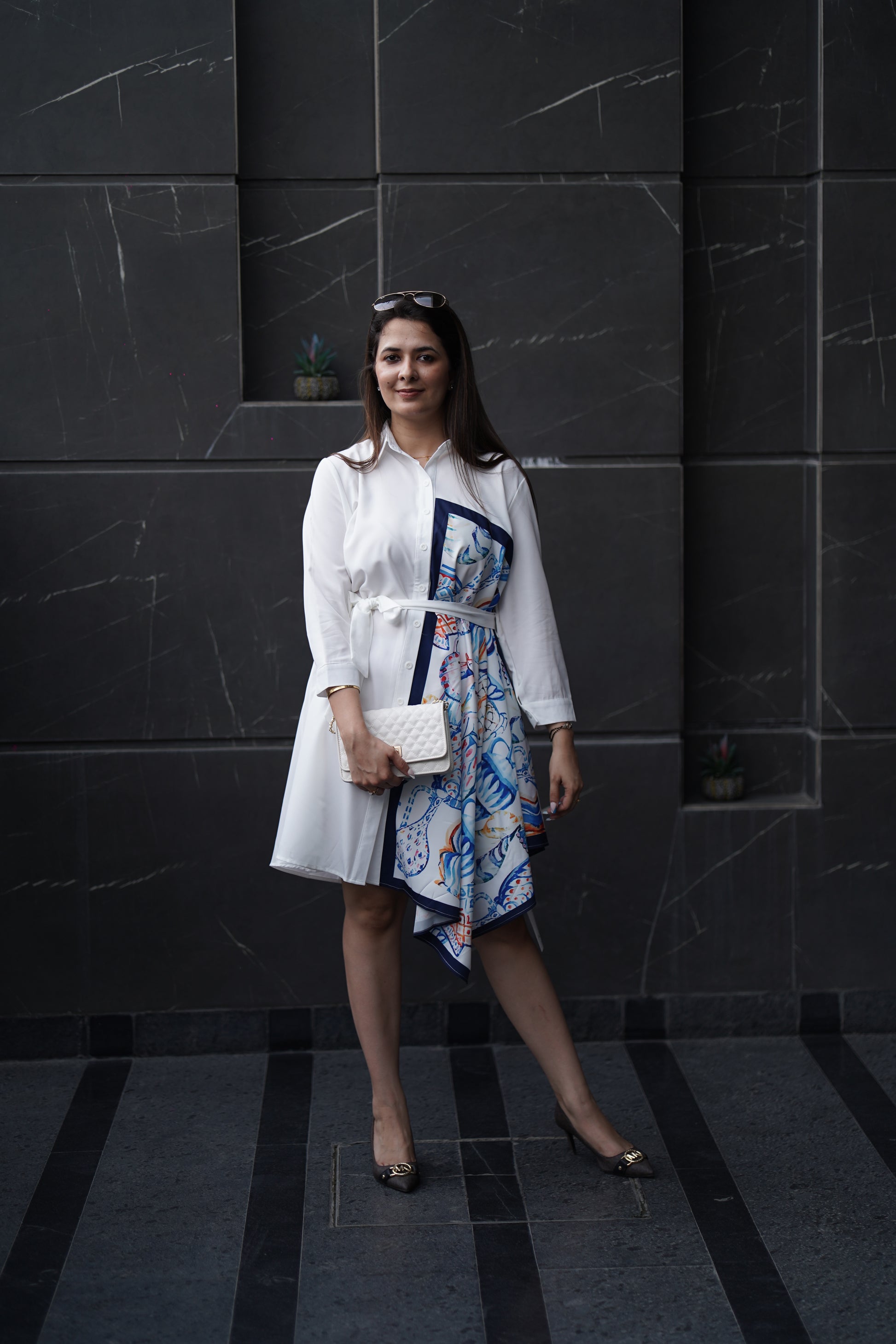 White Whisper shirt dress