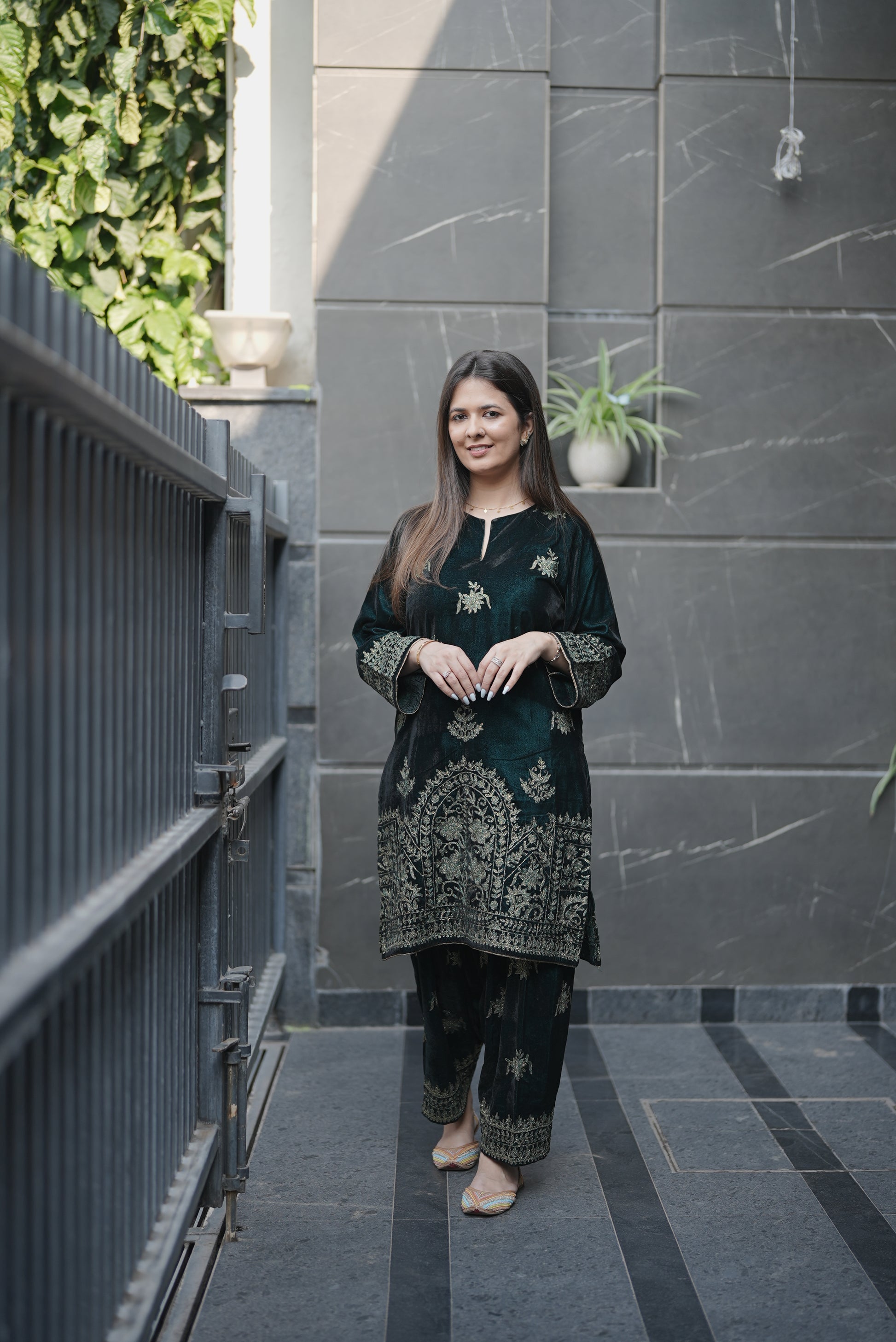 Emerald Velvet Grace Set