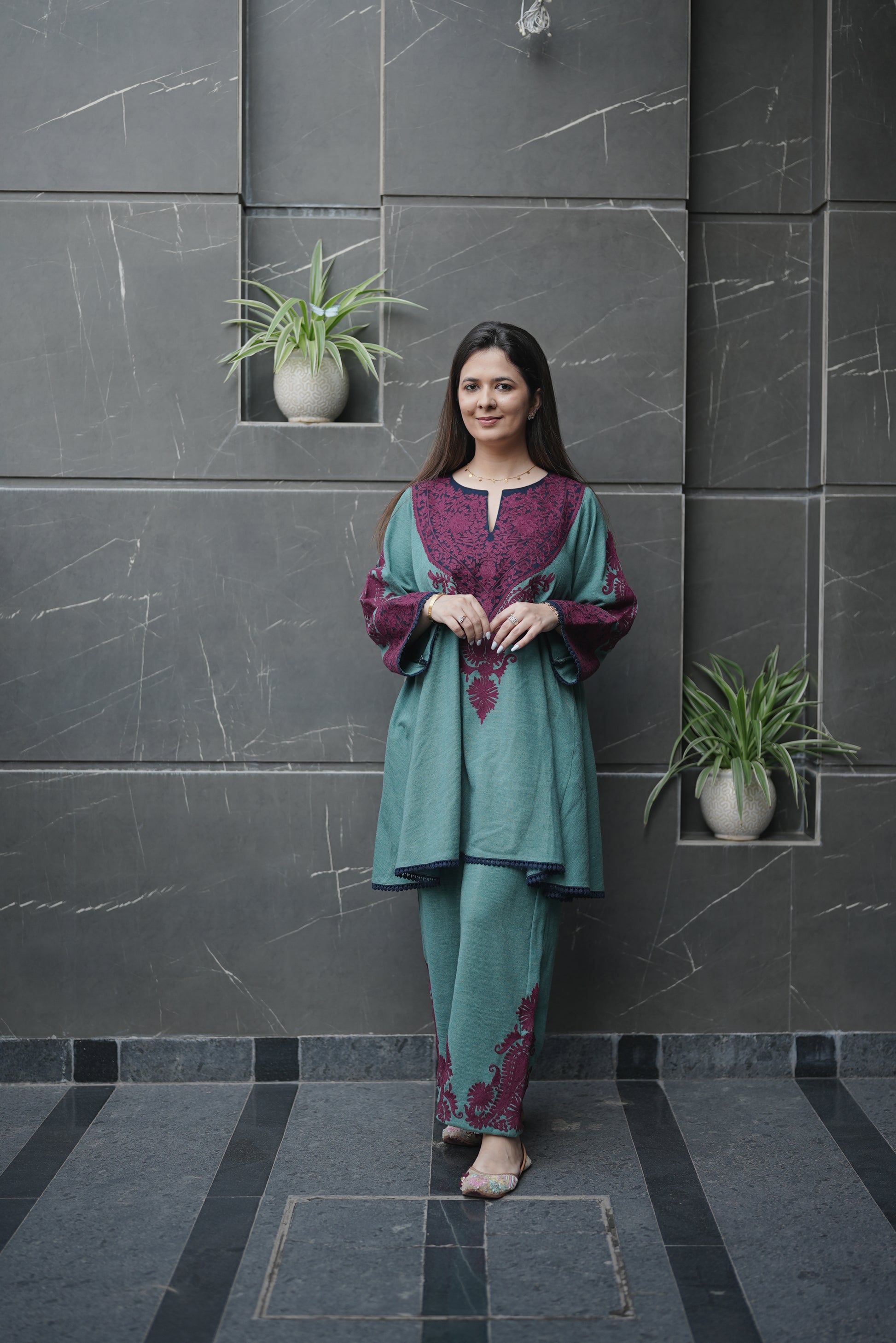 Teal Maroon Royale Set