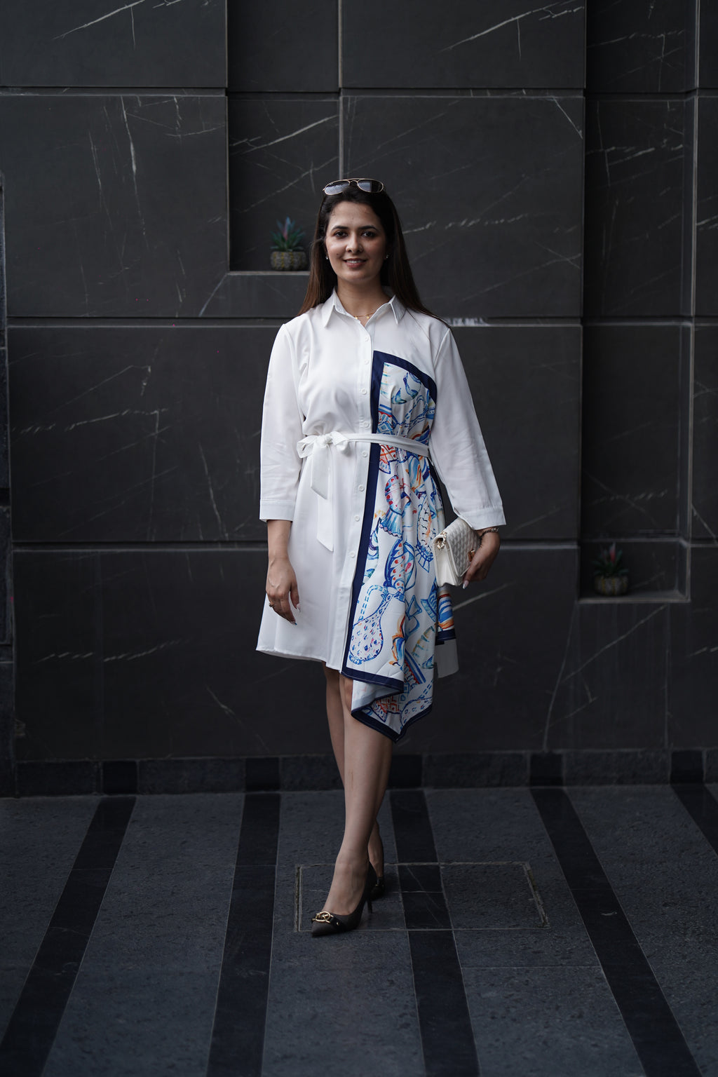 White Whisper shirt dress