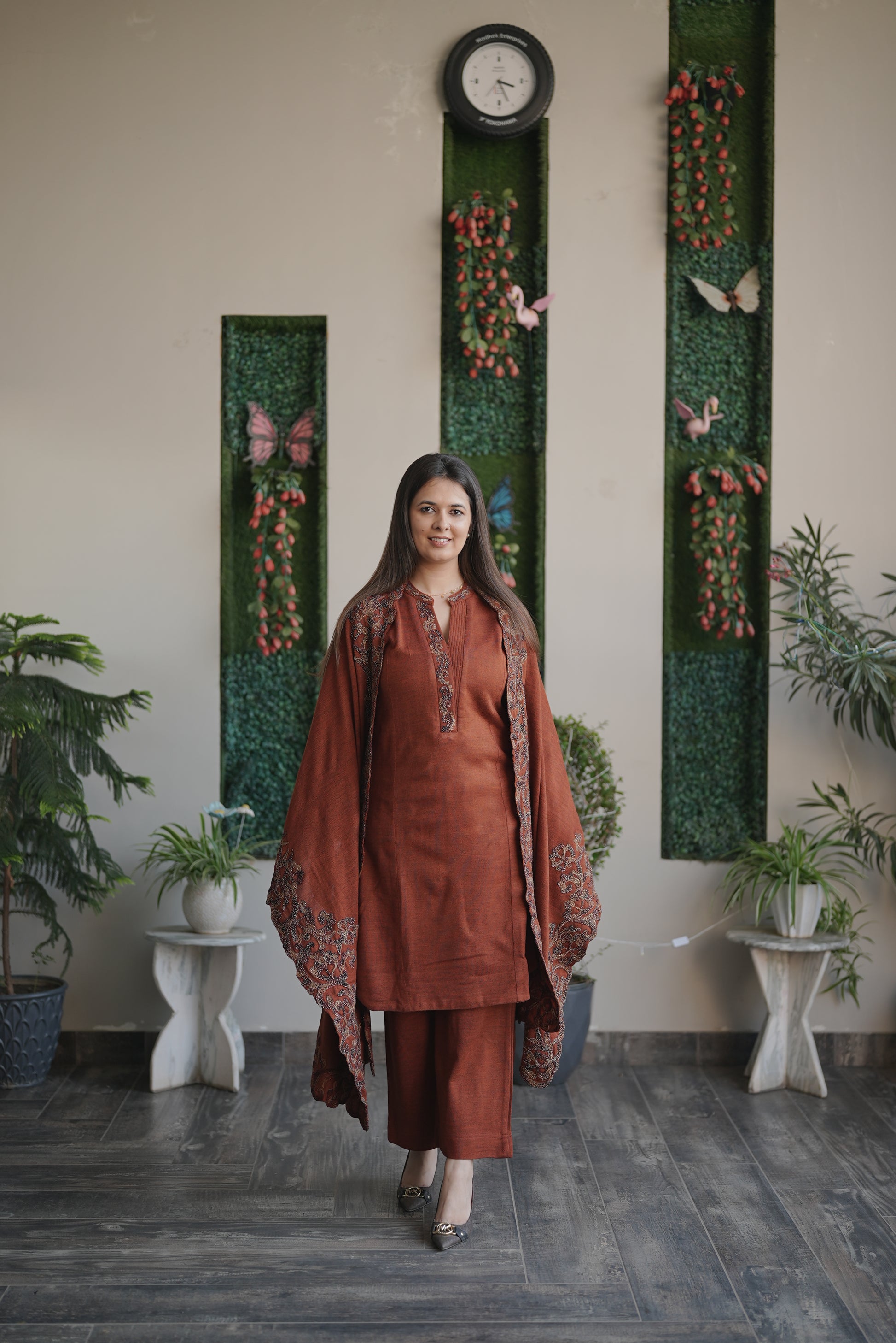 Rust Regal Embroidered Suit