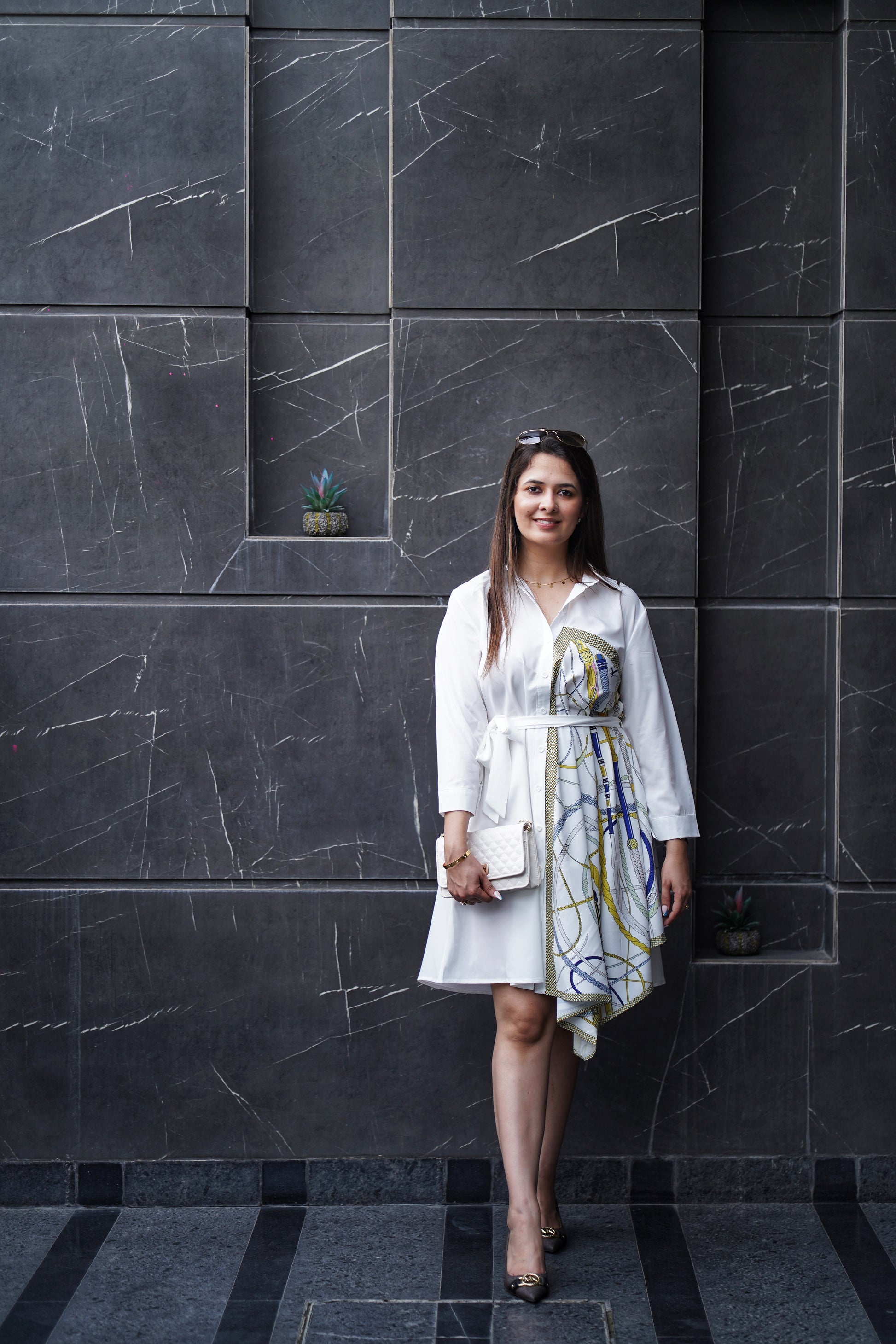 The Draped Luxe Shirt Dress