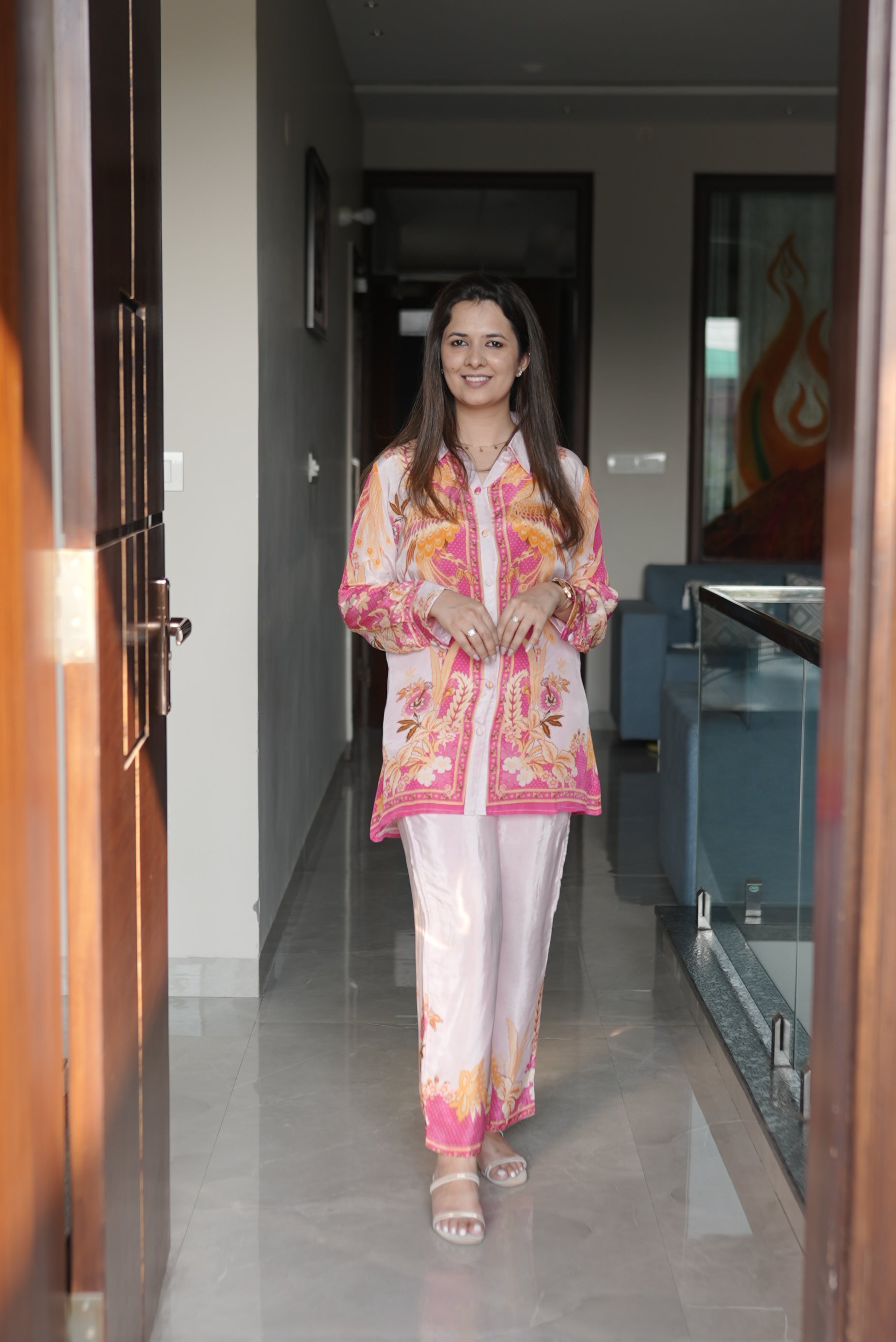 Blush Bloom Crepe Co-ord Set