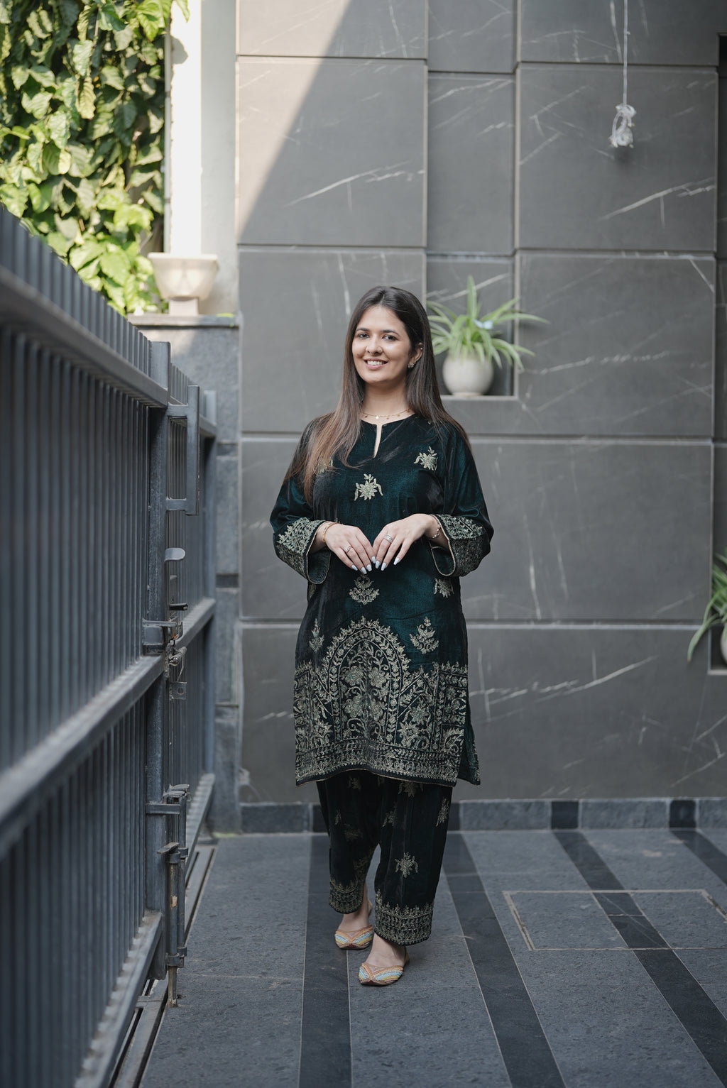 Emerald Velvet Grace Set