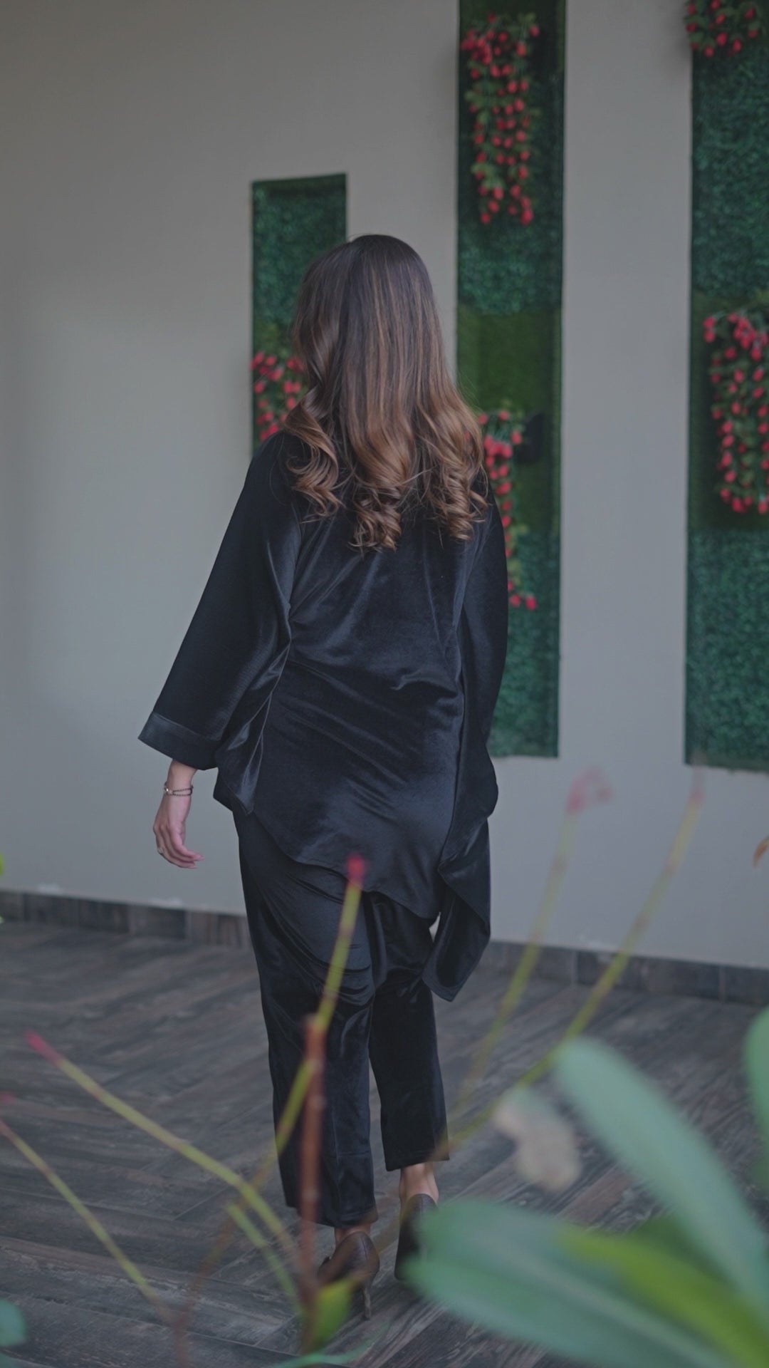 Black bloom coord set